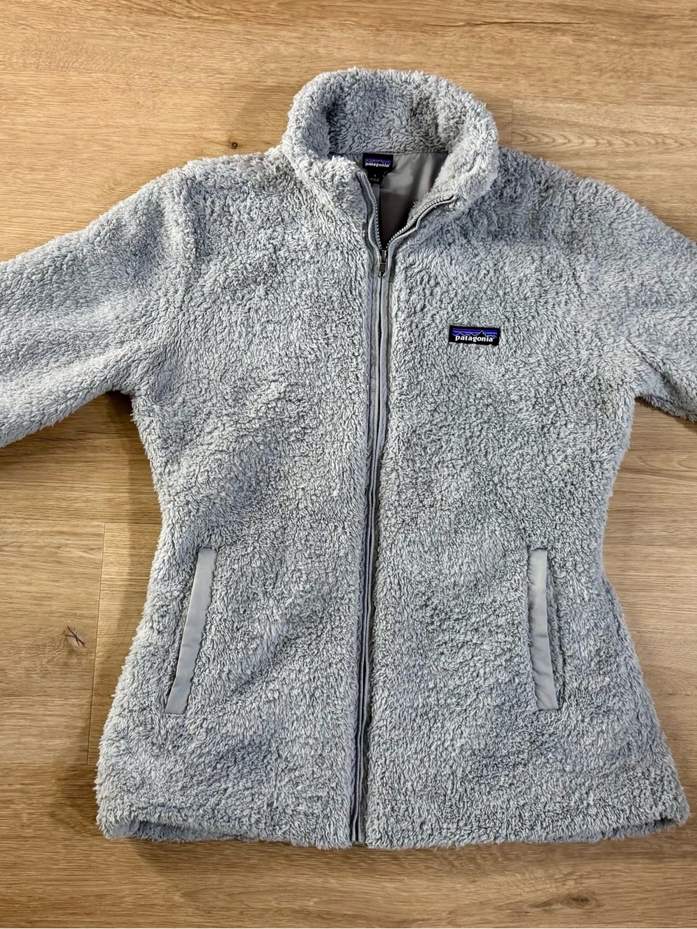 Patagonia Light Gray Teddy Fleece Jacket - Full Zip